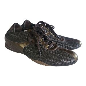 Cole Haan Nike Air Woven Sneakers Size 9 | Brown Leather Comfort Shoes